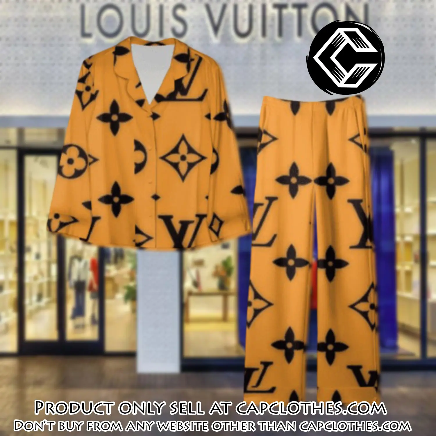 Trending luxury lv satin pajama set pjs1086 cc1723296